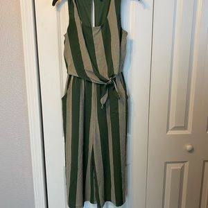 Green striped jumpsuit